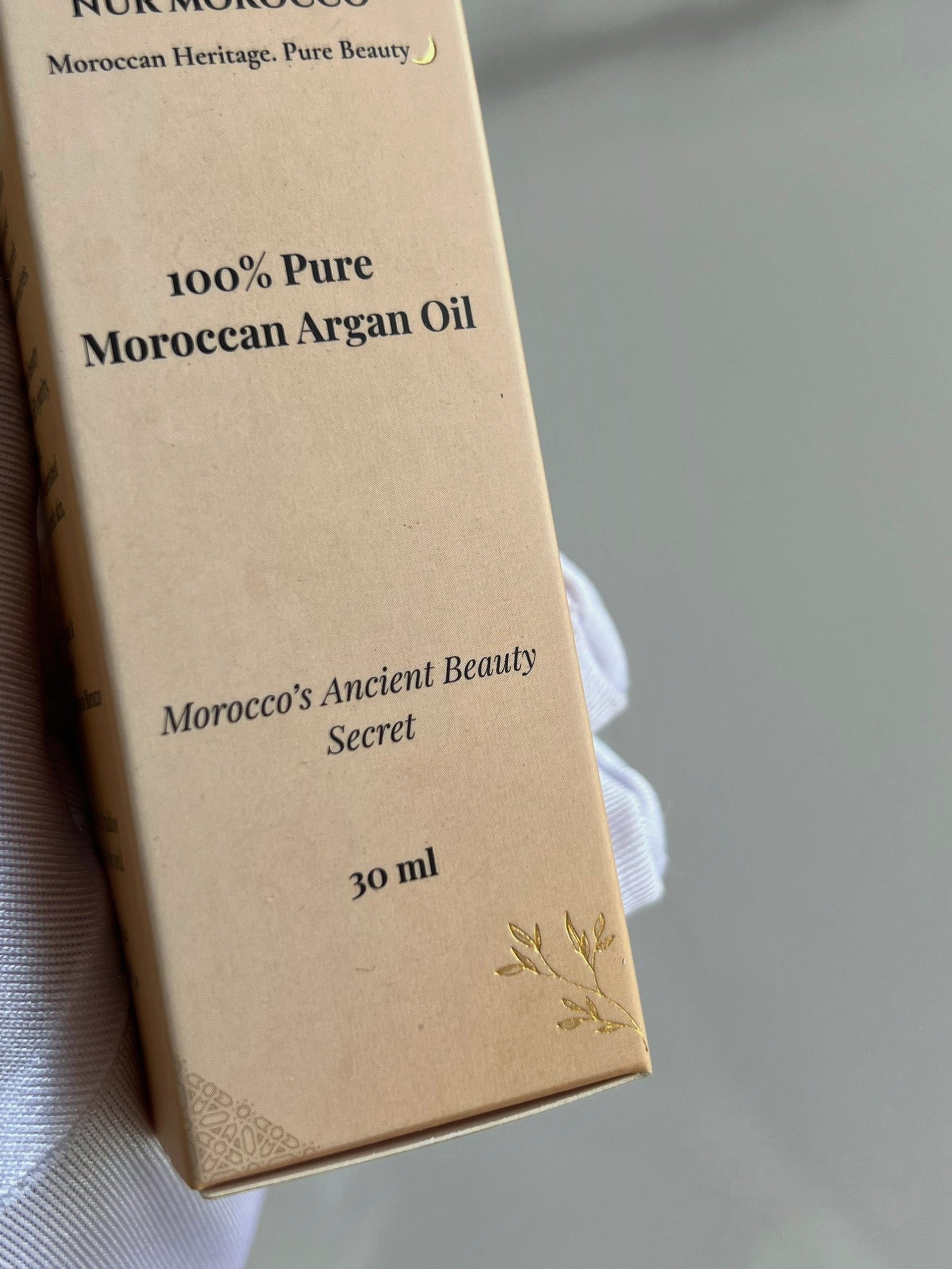 100% Pure Moroccan Argan oil sourced from women’s cooperatives.