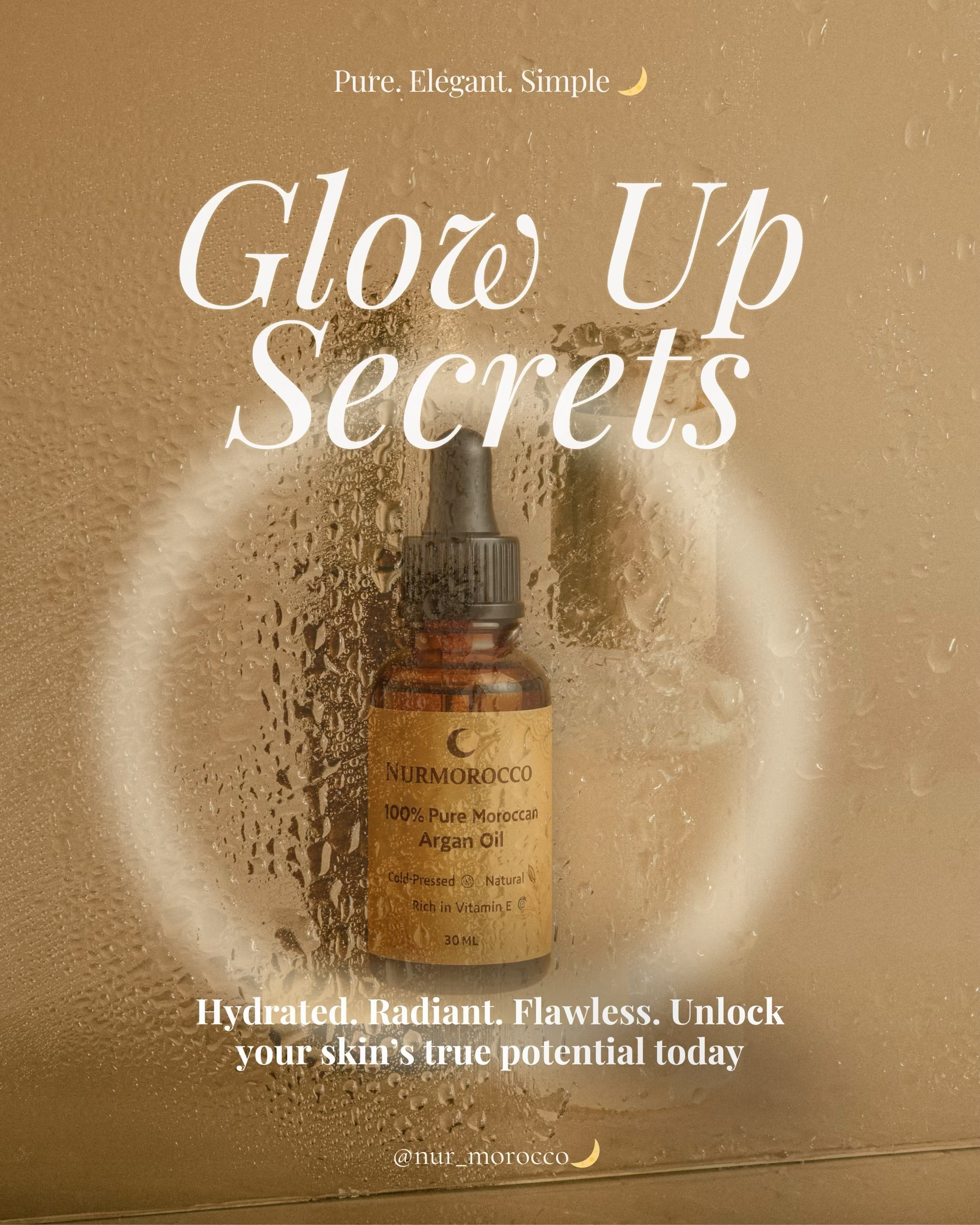 100% Pure Moroccan Argan oil sourced from women’s cooperatives.